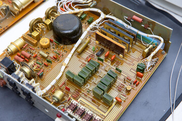 The replacement module is the board of a very old ancient computer. Part of a very large computer of the USSR. Computer junk.