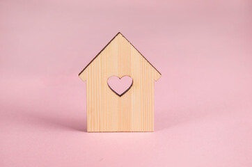 Obraz na płótnie Canvas house model with heart window