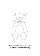 Obraz premium Oso bear corte laser cutting laser cnc