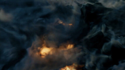 3d rendered illustration of Magical Fire Storm Inferno. High quality 3d illustration