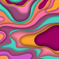 3d abstract paper cut background