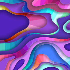 3d abstract paper cut background