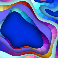 3d abstract paper cut background