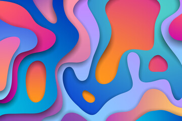 3d abstract paper cut background