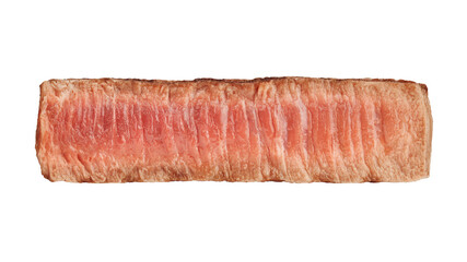 Steak, frying degree: medium well, isolated on white background, clipping path, full depth of field
