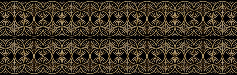 Elegant Gold And Black Art Deco Banner