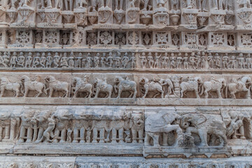 Detail of Jagdish Temple in Udaipur, Rajasthan state, India