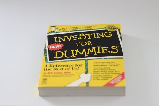 Investing for dummies book, editorial illustrative