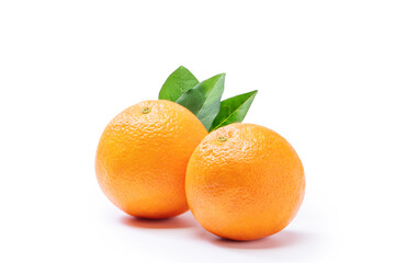 Orange fruit on white background