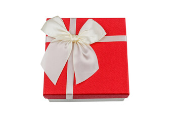 Gift box isolated on a white background. Top view
