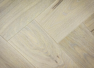 Naklejka premium Panorama de planches de bois clair pour création d'arrière-plan. Effet vielles planches de parquet. 