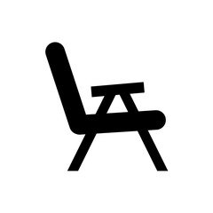 Chair icon, logo isolated on white background