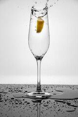 lemon in a glass