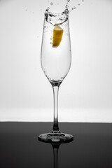lemon in a glass