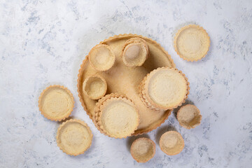 Stacked traditional french tart, top view