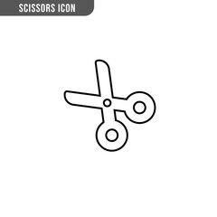 Scissors vector icon. Linear object symbol.