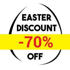 Easter sale. Special offer Easter discount banner. Vector illustration. Print and web design. 