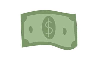 Hand drawn dollar bill illustration. Money symbol, cash doodle.