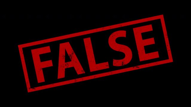 Grunge red "False" word seal stamp. Transparency embedded. ProRes 4444 