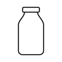 Bottle simple medical icon in trendy line style isolated on white background for web apps and mobile concept. Vector Illustration