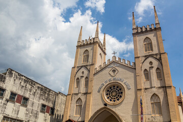 Obraz premium Church of St Francis Xavier in the center of Malacca (Melaka), Malaysia