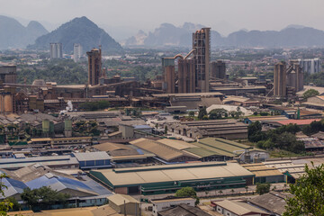 Industrial area at the Ipoh outskirts, Malaysia.