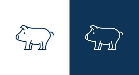 Pig outline icon illustration isolated vector sign symbol