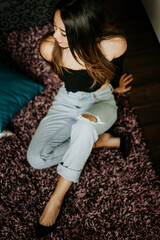Fototapeta premium Mujer desde arriba