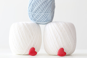blue and white yarn for crochet