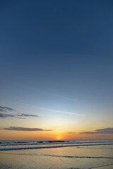 Sunset seen from the beach