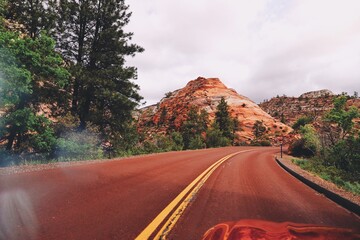 red road in zion national park 
