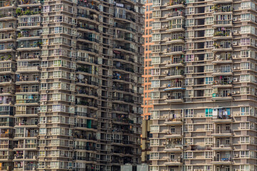 Fototapeta na wymiar High rise apartment buildings in Chongqing, China