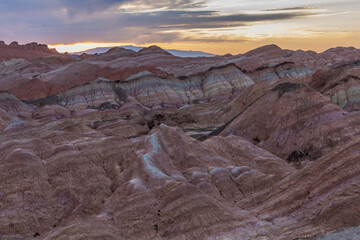 Rainbow mountains of Zhangye Danxia National Geopark, Gansu Province, China