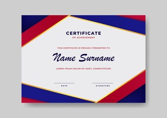 modern and elegant certificate of achievement and of appreciation design template