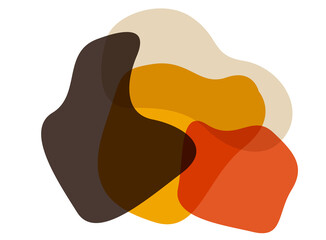 Colorful abstract shapes on white background. Vector illustration for design