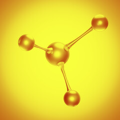 Molekül oder Molekülketten in 3D Visualisierung: Thema molekular Wissenschaft