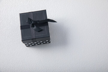 black gift box on the table