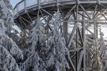 Dolni Morava Sky Walk in the winter, Czech Republic