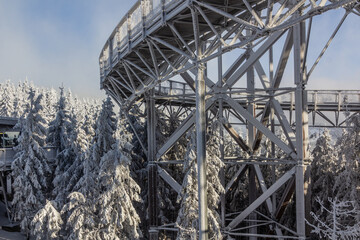 Dolni Morava Sky Walk in the winter, Czech Republic