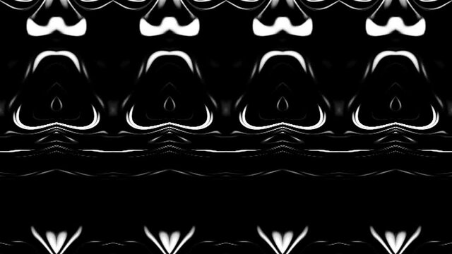beautiful video 3D fluid lines abstract background in line shape texture. Fluid with white reflection. Black background makes animation smooth. 4K