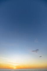 Sunset seen from the beach