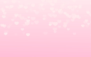 Valentine day pink hearts on pink background.