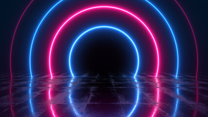 Abstract light background. Bright neon texture for technology design.