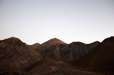 mountains in the morning