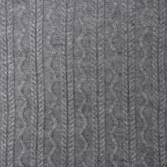 Grey knit fabric ornament as background
