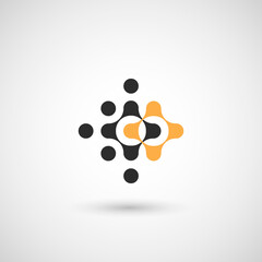 Vector element isolated shape. Biology scientific sign. Energy communication icon