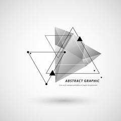 Digital technology triangle design. Vector creative concept communication