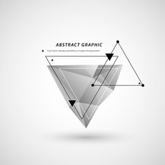 Digital technology triangle design. Vector creative concept communication