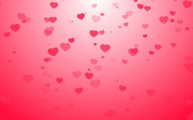 Valentine day pink hearts on pink background.