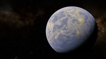 Planets and galaxy, science fiction wallpaper. Beauty of deep space. Billions of galaxy in the universe Cosmic art background 3d render